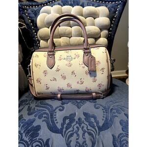 Coach Rowan Lavender Purple Floral Crossbody Handbag NWOT